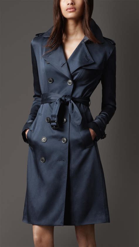 navy burberry trench coat